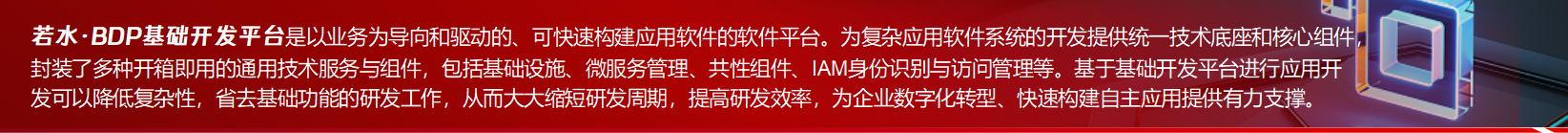 若水·BDP基礎(chǔ)開發(fā)平臺(tái)介紹